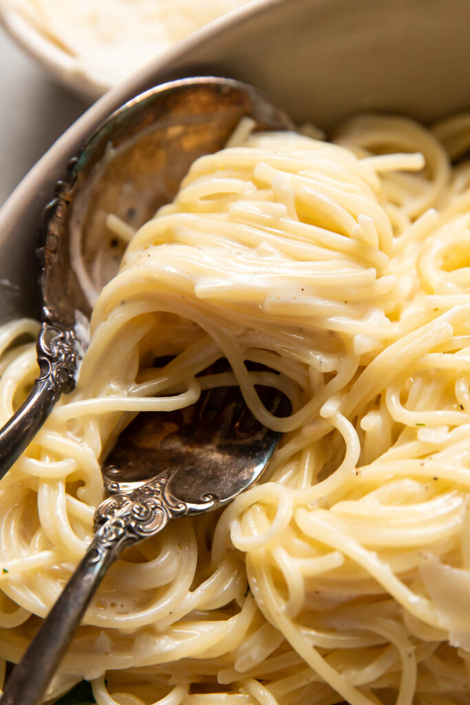 Creamy Angel Hair Pasta - Modern Crumb