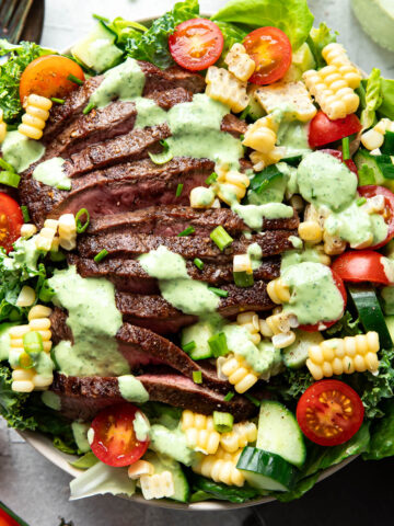 green goddess steak salad