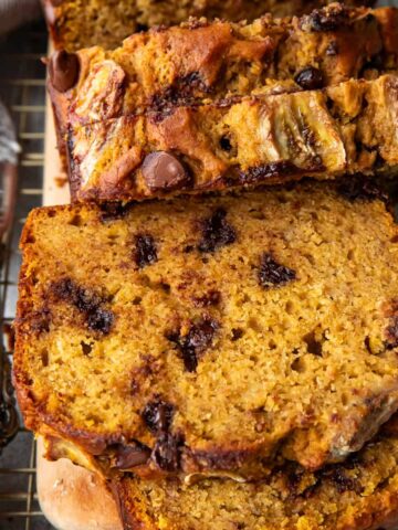 pumpkin chocolate chip banana bread.