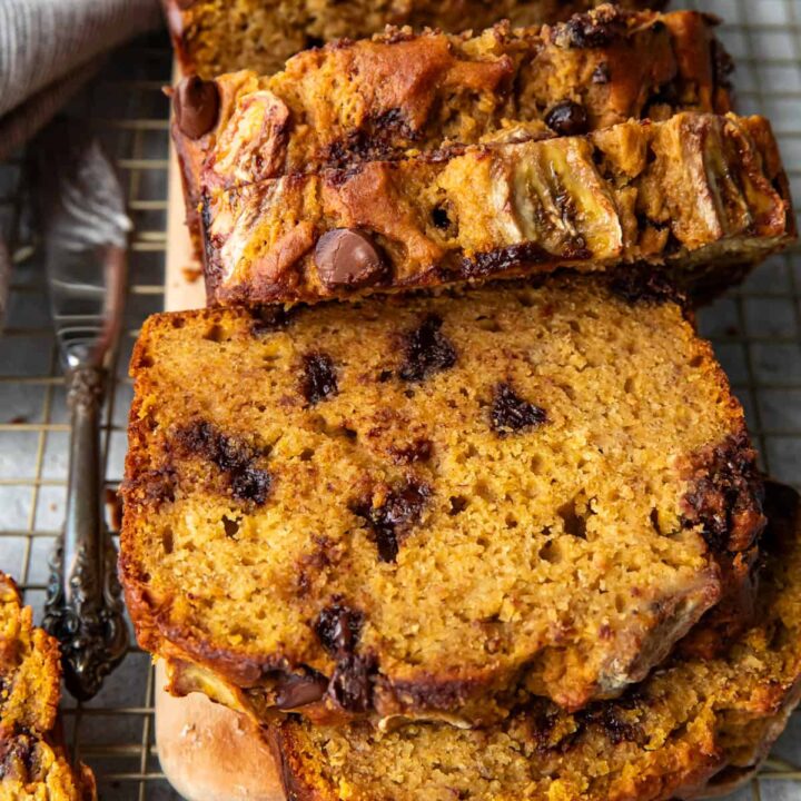 pumpkin chocolate chip banana bread.