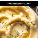 garlic mashed potatoes in a bowl.